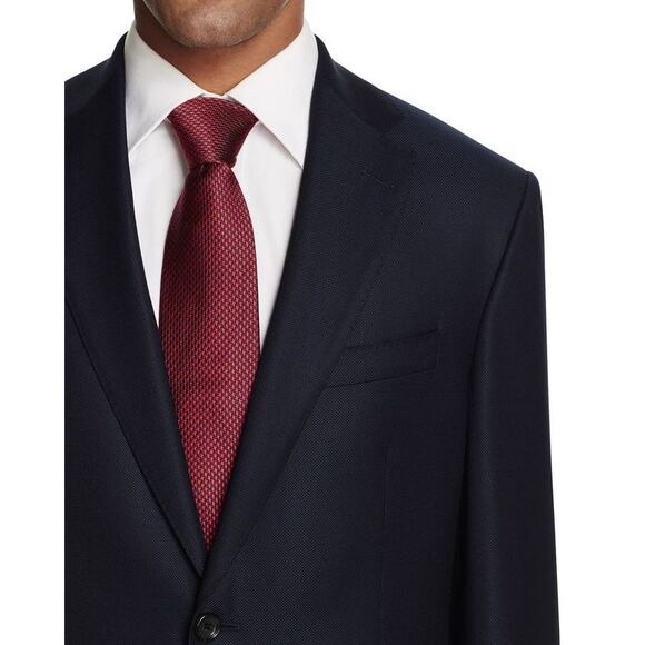 Private Label Mens Super 130's Wool Two Buttons Sport Coat 46 Regular Navy -NWT - Picture 3 of 4